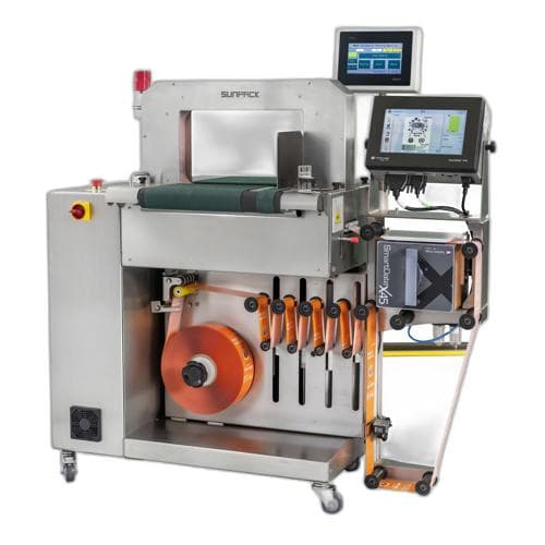 Máy buộc dây với nạp chân không có máy in Markem SmartDate X45 Máy buộc dây với nạp chân không có máy in Markem SmartDate X45