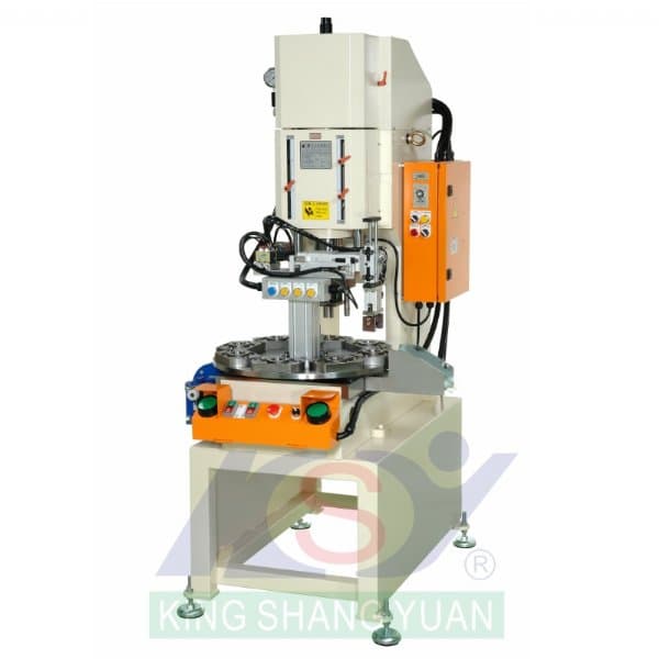 Máy ép thủy lực Rotatory-type Hydraulic Press with Unloading system KING SHANG YUAN Máy ép thủy lực Rotatory-type Hydraulic Press with Unloading system KING SHANG YUAN
